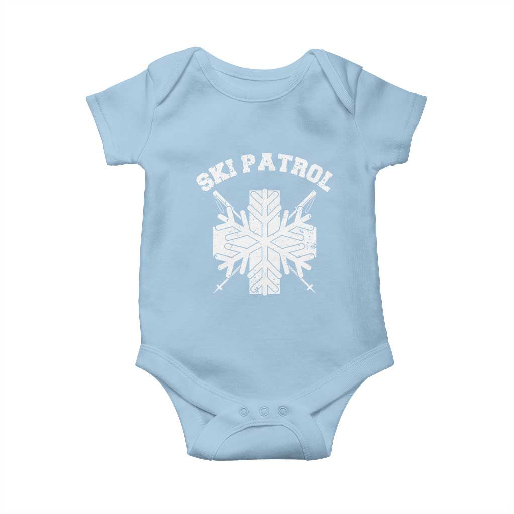 Ski Patrol Baby Onesie Mountain Rescue Winter Slopes Skiing Snowboarding - Wonder Print Shop