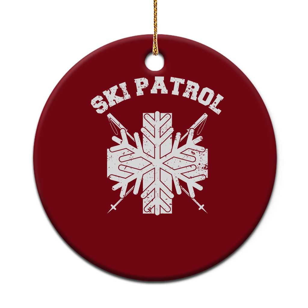 Ski Patrol Ceramic Ornament Mountain Rescue Winter Slopes Skiing Snowboarding - Wonder Print Shop