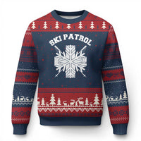 Ski Patrol Ugly Christmas Sweater Mountain Rescue Winter Slopes Skiing Snowboarding - Wonder Print Shop