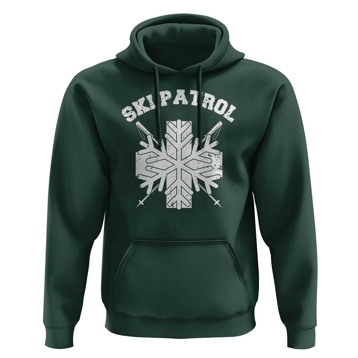 Ski Patrol Hoodie Mountain Rescue Winter Slopes Skiing Snowboarding - Wonder Print Shop