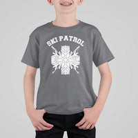 Ski Patrol T Shirt For Kid Mountain Rescue Winter Slopes Skiing Snowboarding - Wonder Print Shop