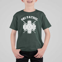 Ski Patrol T Shirt For Kid Mountain Rescue Winter Slopes Skiing Snowboarding - Wonder Print Shop