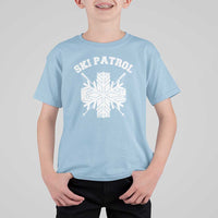 Ski Patrol T Shirt For Kid Mountain Rescue Winter Slopes Skiing Snowboarding - Wonder Print Shop