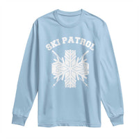Ski Patrol Long Sleeve Shirt Mountain Rescue Winter Slopes Skiing Snowboarding - Wonder Print Shop