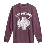 Ski Patrol Long Sleeve Shirt Mountain Rescue Winter Slopes Skiing Snowboarding - Wonder Print Shop