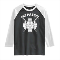 Ski Patrol Raglan Shirt Mountain Rescue Winter Slopes Skiing Snowboarding - Wonder Print Shop