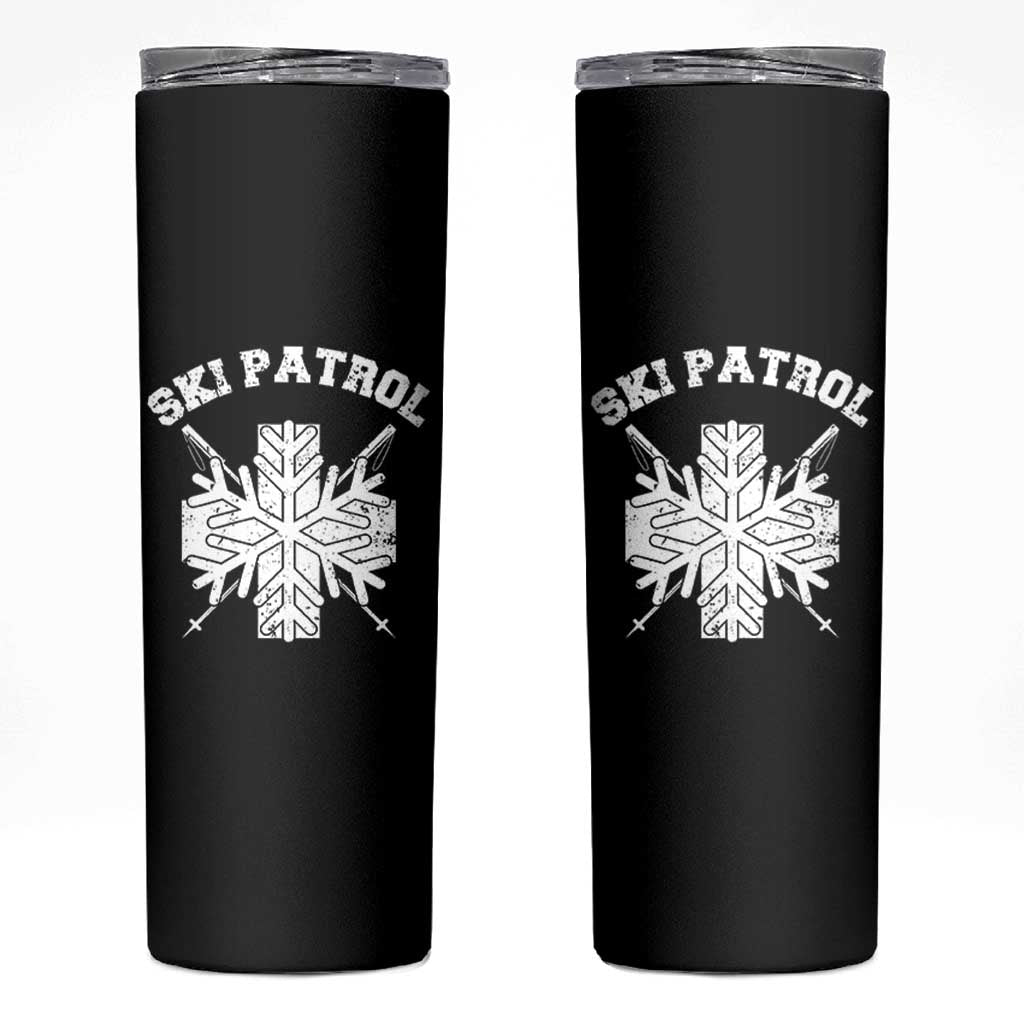 Ski Patrol Skinny Tumbler Mountain Rescue Winter Slopes Skiing Snowboarding - Wonder Print Shop