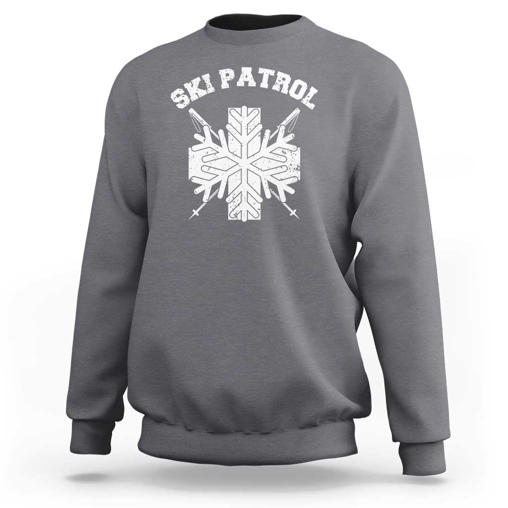 Ski Patrol Sweatshirt Mountain Rescue Winter Slopes Skiing Snowboarding - Wonder Print Shop
