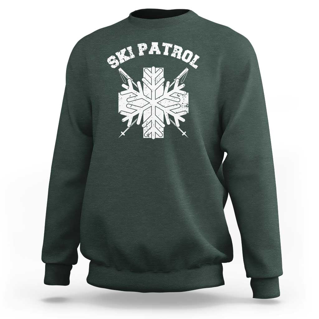 Ski Patrol Sweatshirt Mountain Rescue Winter Slopes Skiing Snowboarding - Wonder Print Shop