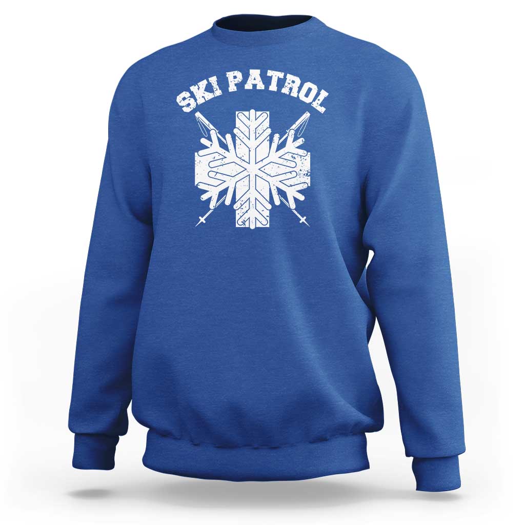 Ski Patrol Sweatshirt Mountain Rescue Winter Slopes Skiing Snowboarding - Wonder Print Shop