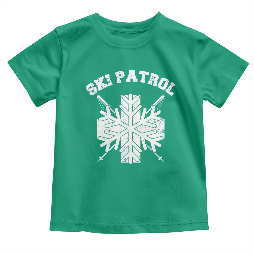 Ski Patrol Toddler T Shirt Mountain Rescue Winter Slopes Skiing Snowboarding - Wonder Print Shop