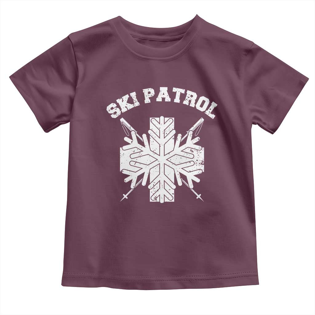 Ski Patrol Toddler T Shirt Mountain Rescue Winter Slopes Skiing Snowboarding - Wonder Print Shop