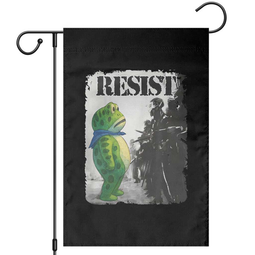 Frog Resist Garden Flag Portland Frog Activist Protest City Art - Wonder Print Shop