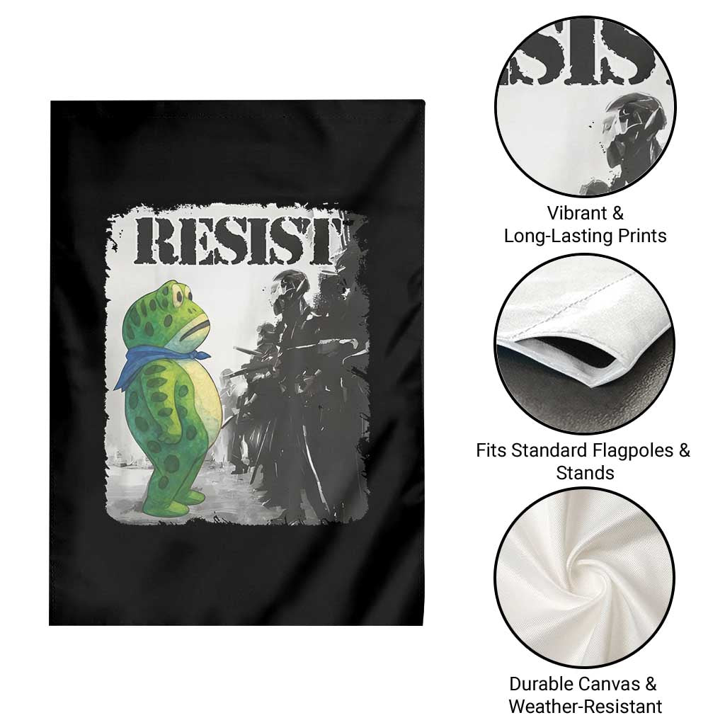 Frog Resist Garden Flag Portland Frog Activist Protest City Art - Wonder Print Shop