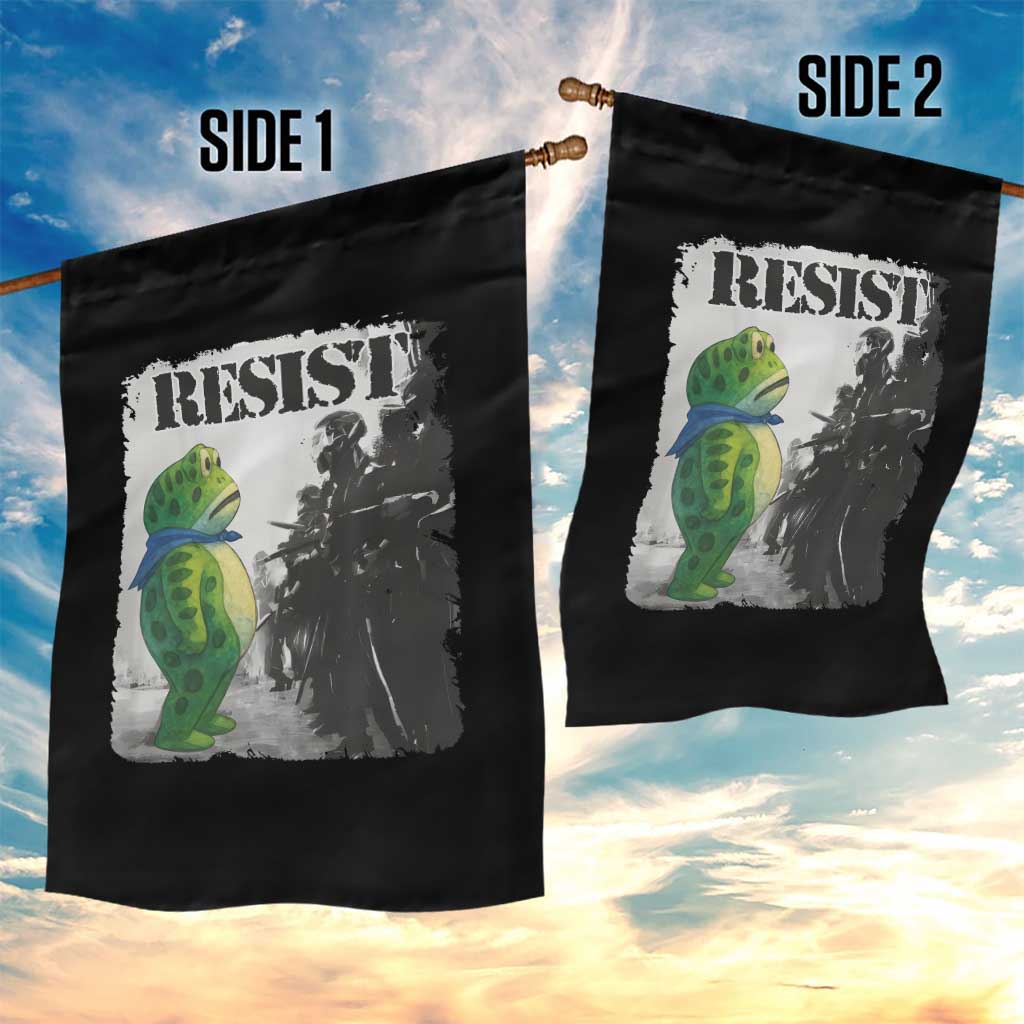 Frog Resist Garden Flag Portland Frog Activist Protest City Art - Wonder Print Shop