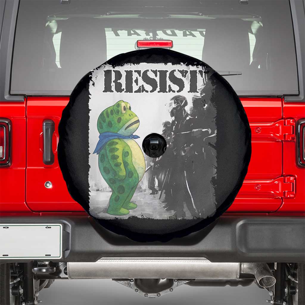 Frog Resist Spare Tire Cover Portland Frog Activist Protest City Art - Wonder Print Shop