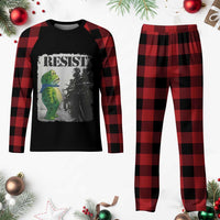 Frog Resist Plaid Pajama Set Portland Frog Activist Protest City Art - Wonder Print Shop