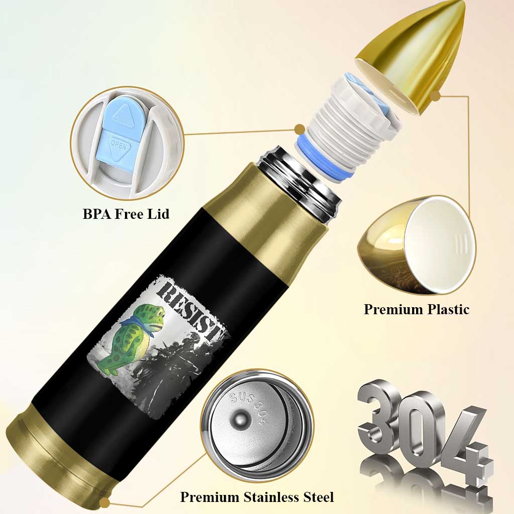 Frog Resist Bullet Tumbler Portland Frog Activist Protest City Art - Wonder Print Shop