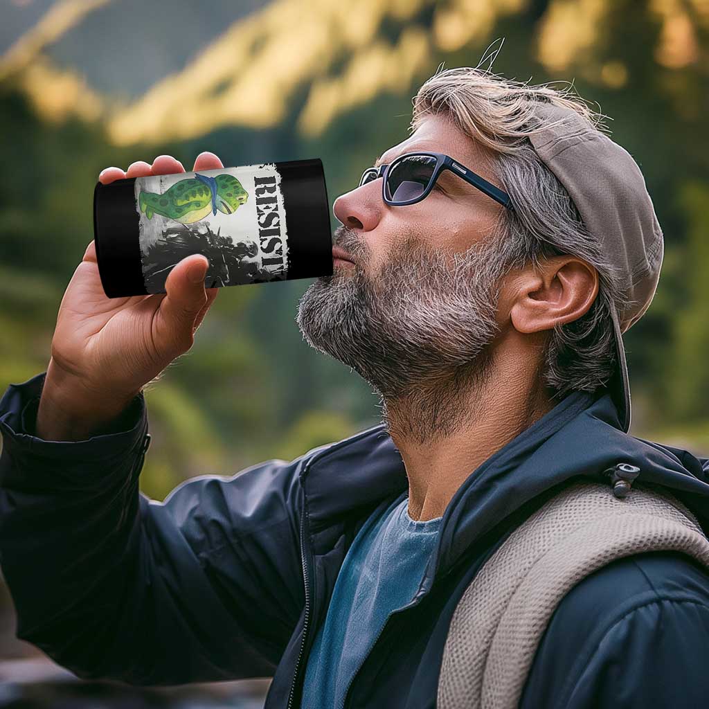 Frog Resist 4 in 1 Can Cooler Tumbler Portland Frog Activist Protest City Art - Wonder Print Shop