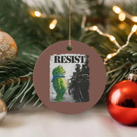 Frog Resist Ceramic Ornament Portland Frog Activist Protest City Art - Wonder Print Shop