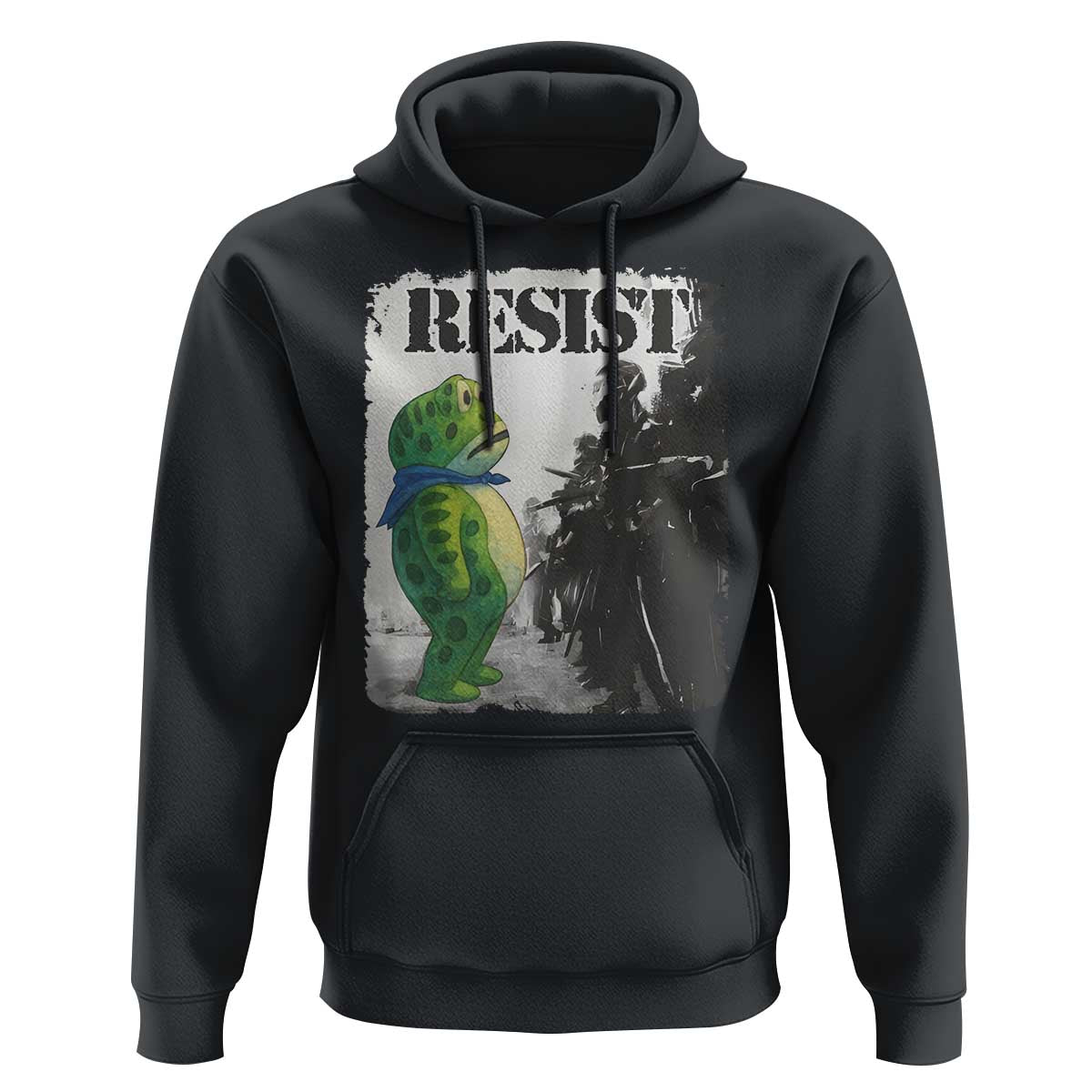 Frog Resist Hoodie Portland Frog Activist Protest City Art - Wonder Print Shop
