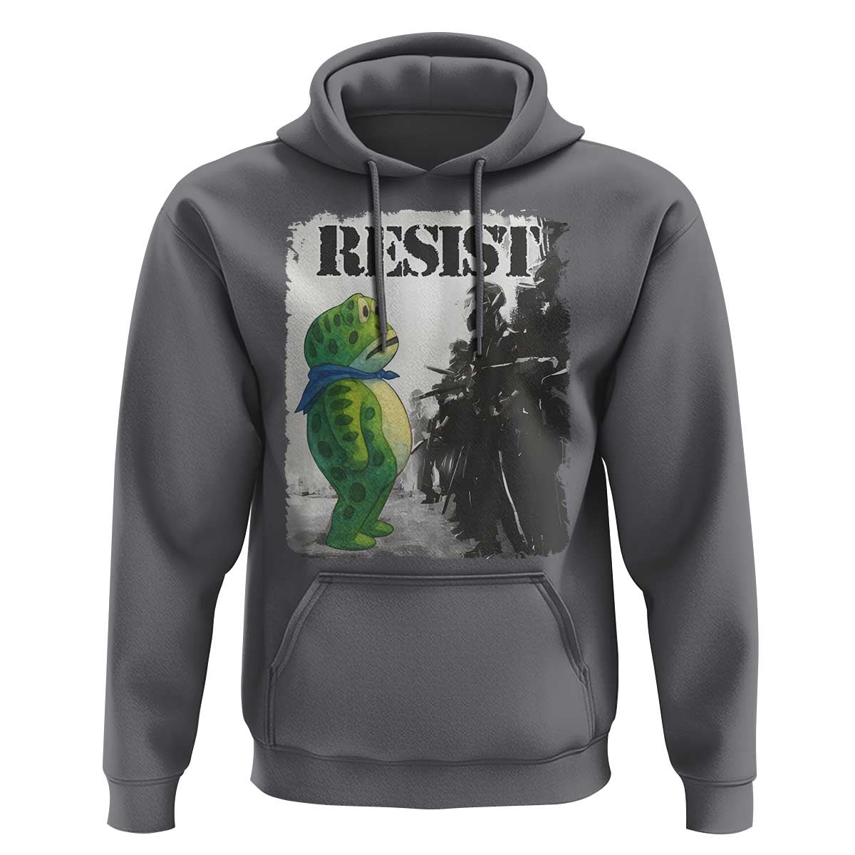 Frog Resist Hoodie Portland Frog Activist Protest City Art - Wonder Print Shop
