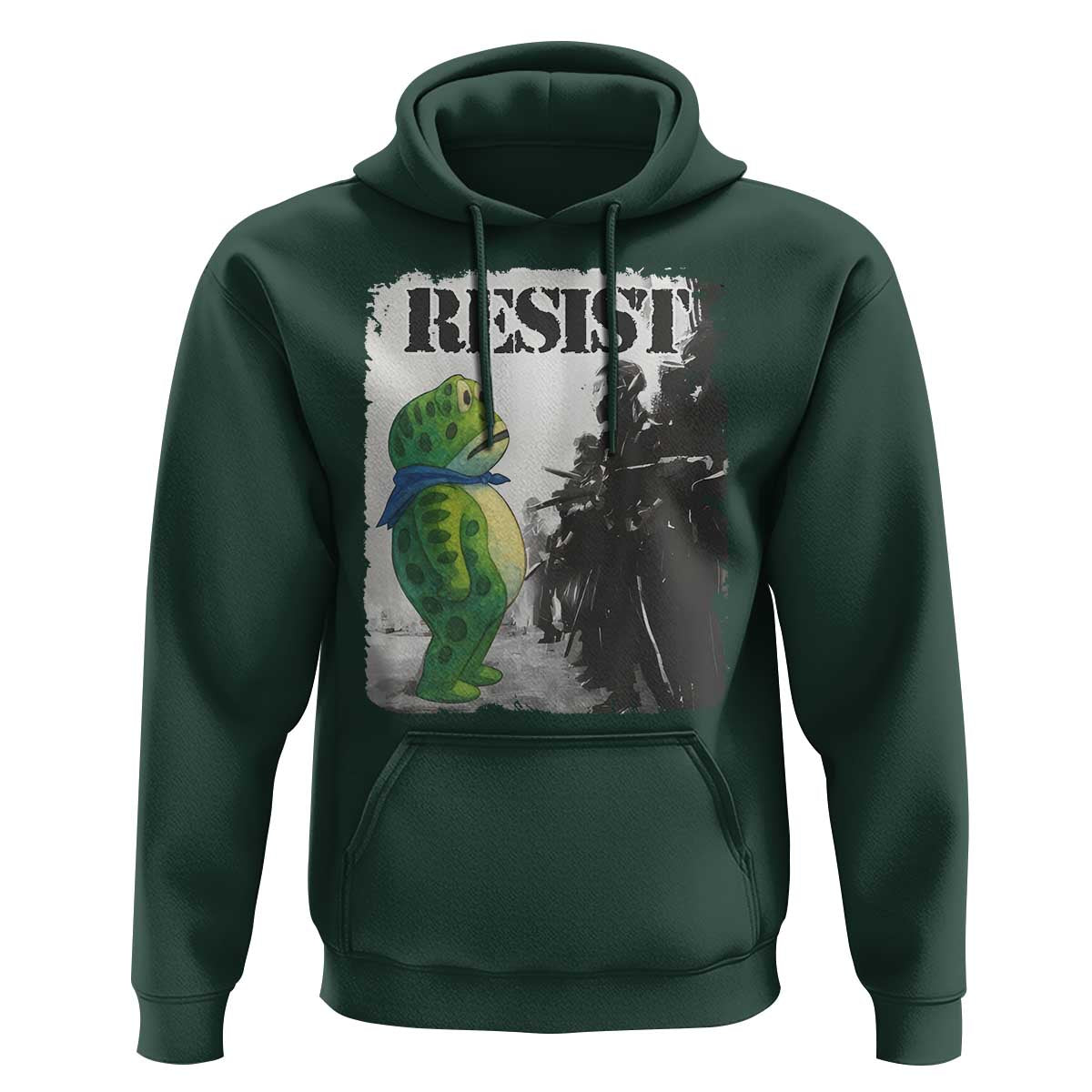 Frog Resist Hoodie Portland Frog Activist Protest City Art - Wonder Print Shop
