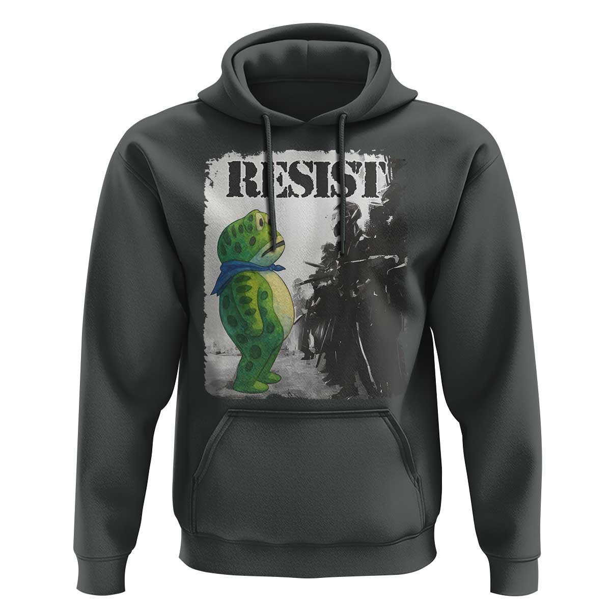 Frog Resist Hoodie Portland Frog Activist Protest City Art - Wonder Print Shop