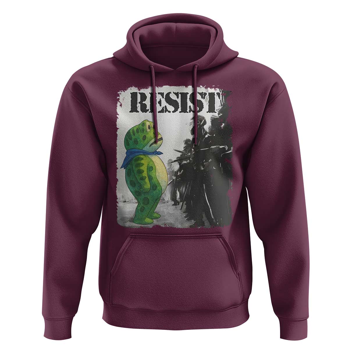 Frog Resist Hoodie Portland Frog Activist Protest City Art - Wonder Print Shop