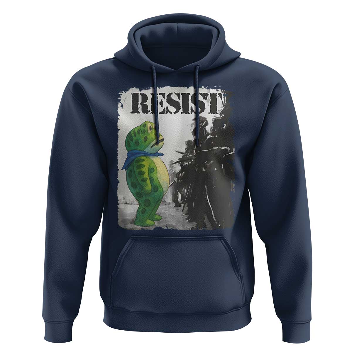 Frog Resist Hoodie Portland Frog Activist Protest City Art - Wonder Print Shop