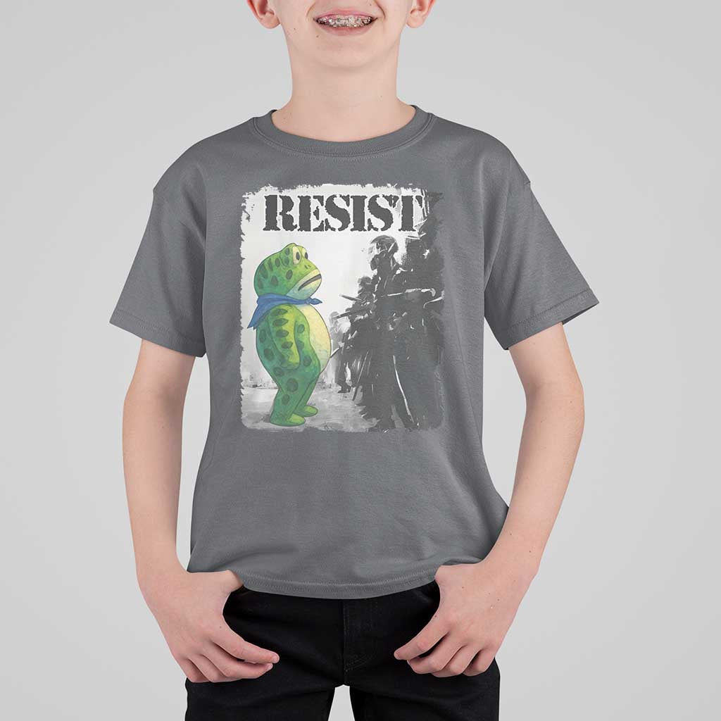 Frog Resist T Shirt For Kid Portland Frog Activist Protest City Art - Wonder Print Shop
