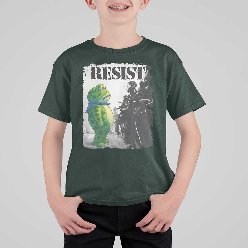 Frog Resist T Shirt For Kid Portland Frog Activist Protest City Art - Wonder Print Shop