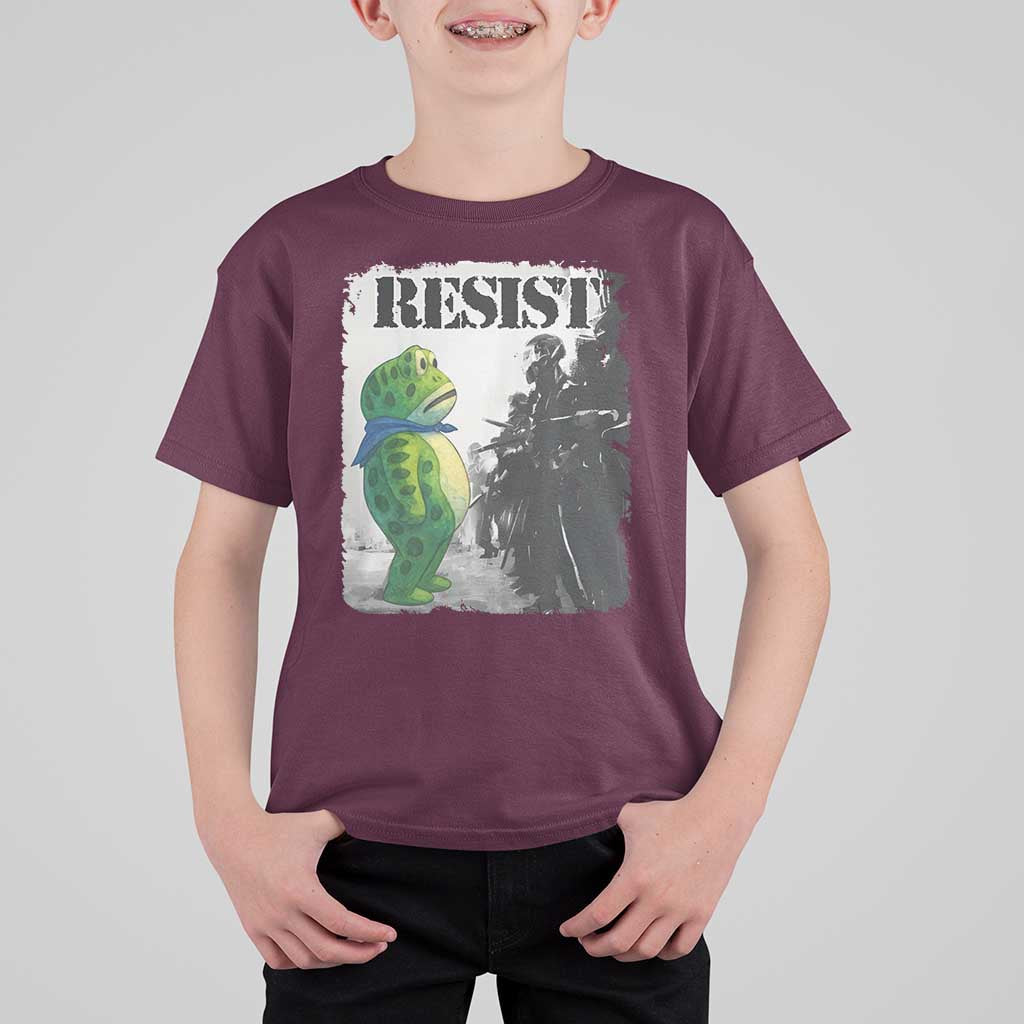 Frog Resist T Shirt For Kid Portland Frog Activist Protest City Art - Wonder Print Shop