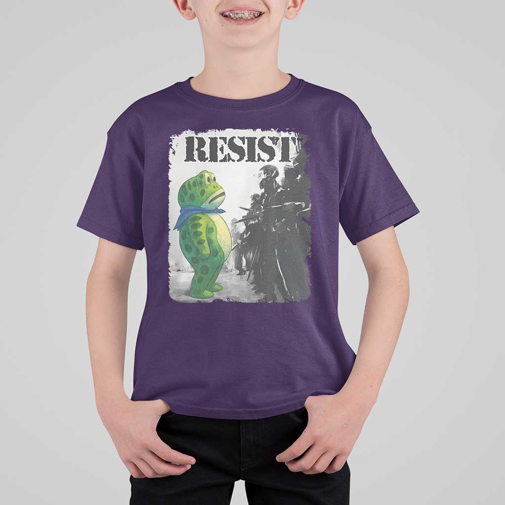 Frog Resist T Shirt For Kid Portland Frog Activist Protest City Art - Wonder Print Shop