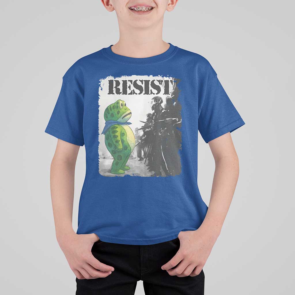Frog Resist T Shirt For Kid Portland Frog Activist Protest City Art - Wonder Print Shop