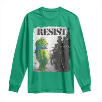 Frog Resist Long Sleeve Shirt Portland Frog Activist Protest City Art - Wonder Print Shop