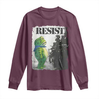 Frog Resist Long Sleeve Shirt Portland Frog Activist Protest City Art - Wonder Print Shop