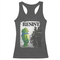Frog Resist Racerback Tank Top Portland Frog Activist Protest City Art - Wonder Print Shop