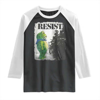 Frog Resist Raglan Shirt Portland Frog Activist Protest City Art - Wonder Print Shop