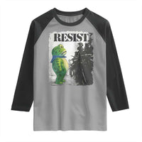 Frog Resist Raglan Shirt Portland Frog Activist Protest City Art - Wonder Print Shop