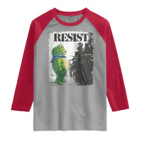 Frog Resist Raglan Shirt Portland Frog Activist Protest City Art - Wonder Print Shop