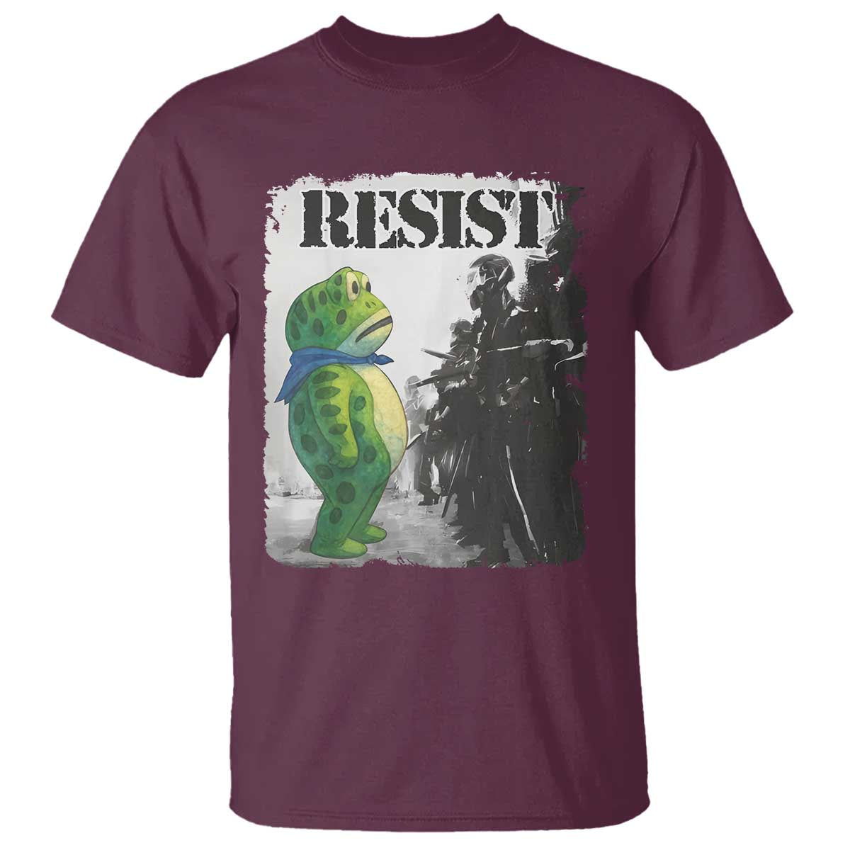Frog Resist T Shirt Portland Frog Activist Protest City Art - Wonder Print Shop