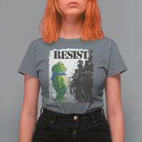 Frog Resist T Shirt For Women Portland Frog Activist Protest City Art - Wonder Print Shop