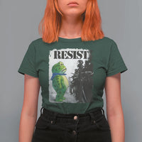 Frog Resist T Shirt For Women Portland Frog Activist Protest City Art - Wonder Print Shop