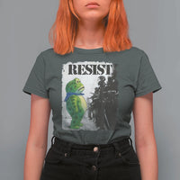 Frog Resist T Shirt For Women Portland Frog Activist Protest City Art - Wonder Print Shop