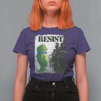 Frog Resist T Shirt For Women Portland Frog Activist Protest City Art - Wonder Print Shop