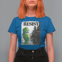 Frog Resist T Shirt For Women Portland Frog Activist Protest City Art - Wonder Print Shop