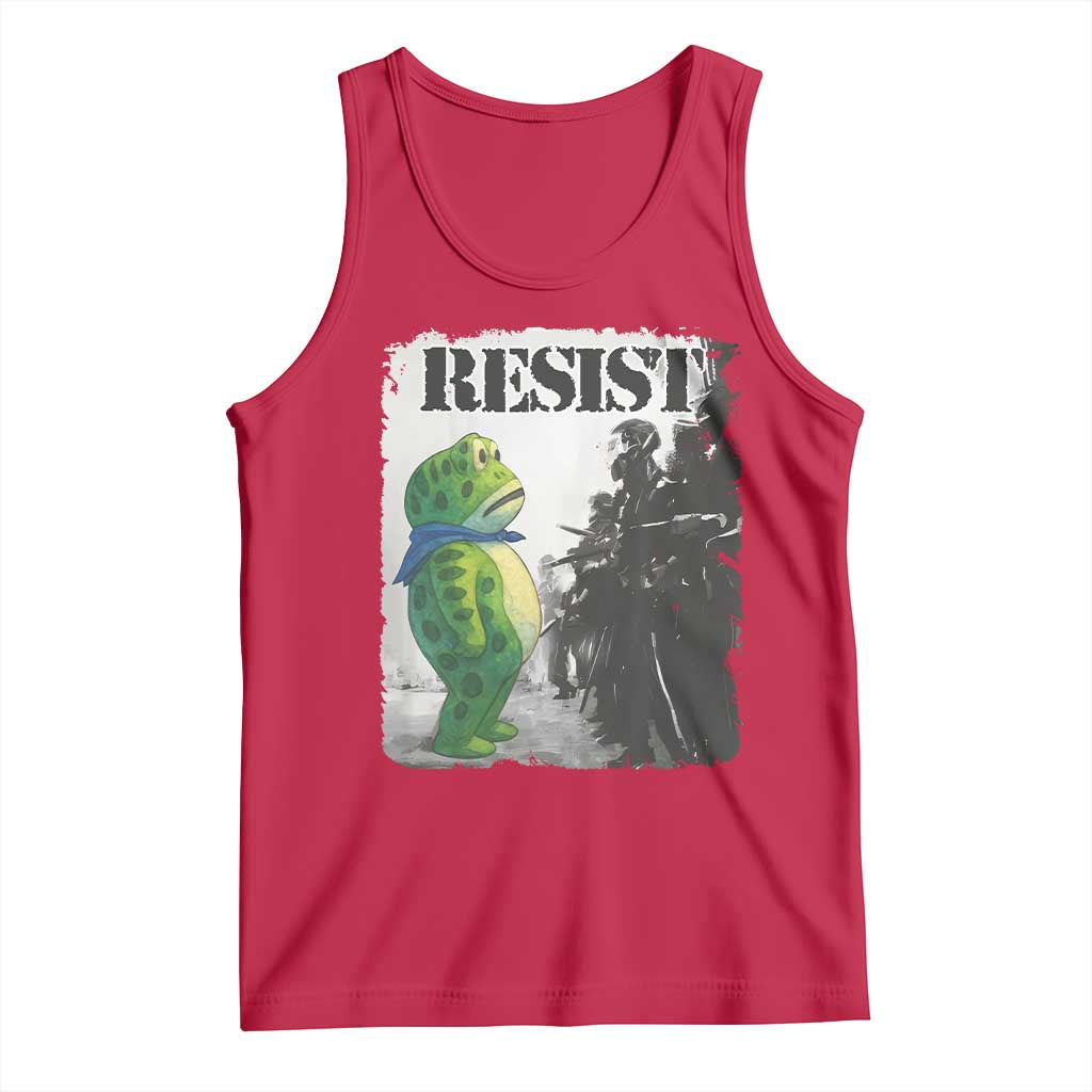 Frog Resist Tank Top Portland Frog Activist Protest City Art - Wonder Print Shop