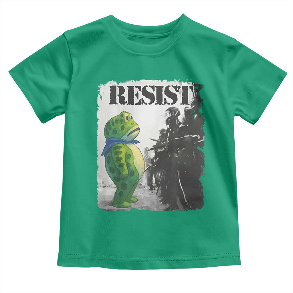 Frog Resist Toddler T Shirt Portland Frog Activist Protest City Art - Wonder Print Shop