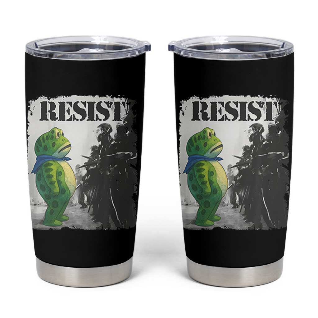 Frog Resist Tumbler Cup Portland Frog Activist Protest City Art - Wonder Print Shop